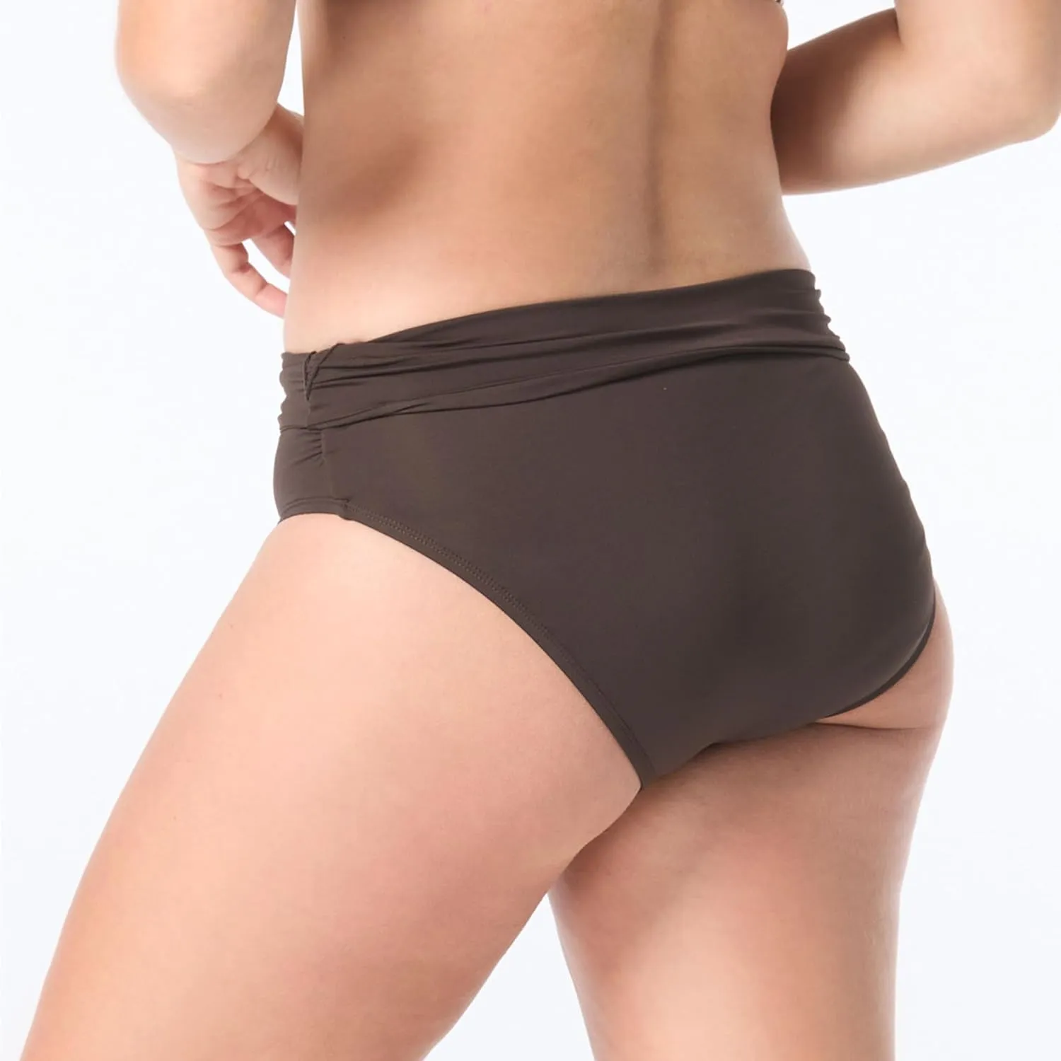 COCO REEF Impulse High Waisted Bikini Bottoms for Women – Full Coverage Swimwear with Mesh Ruching for Flattering Fit