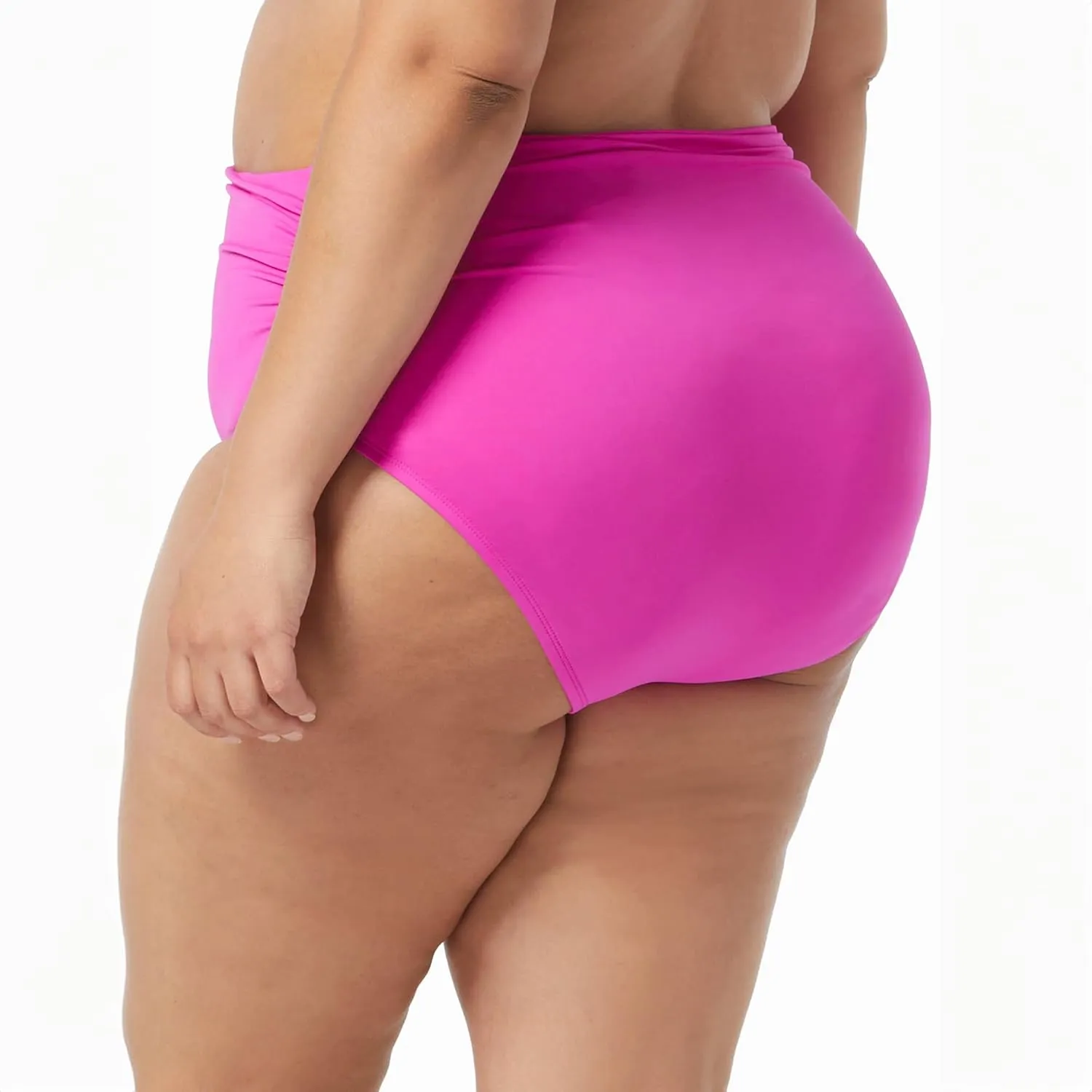 COCO REEF Impulse High Waisted Bikini Bottoms for Women – Full Coverage Swimwear with Mesh Ruching for Flattering Fit