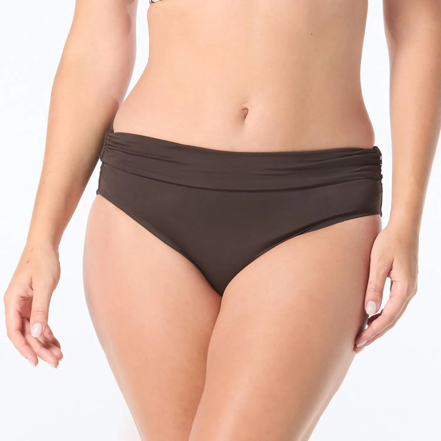 COCO REEF Impulse High Waisted Bikini Bottoms for Women – Full Coverage Swimwear with Mesh Ruching for Flattering Fit