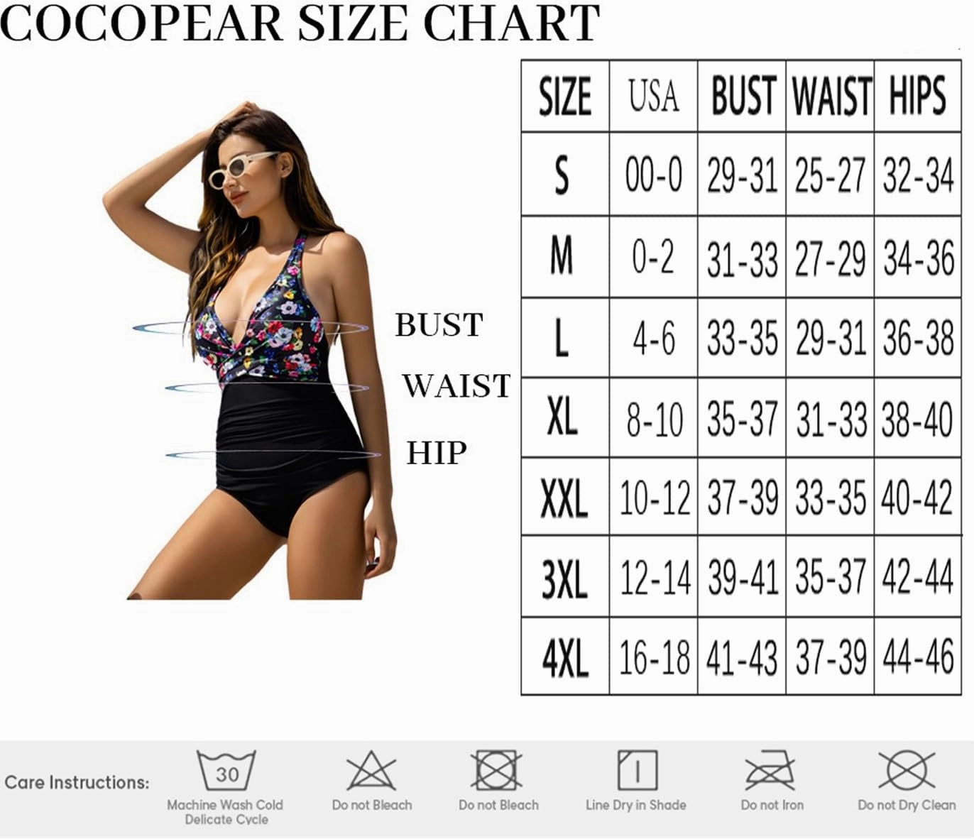 COCOPEAR One Piece Crossover Swimsuit High Waisted Tummy Control Swimwear Ruched Halter Push Up Bathing Suits for Women