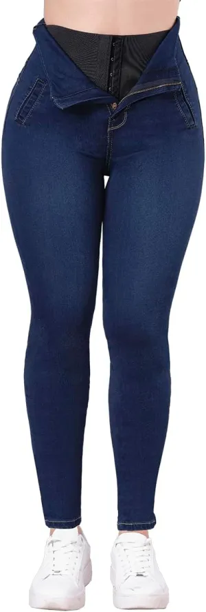 Colombian Stretch Denim Jeans: Butt-Lifting and Lipo High Compression Jeans