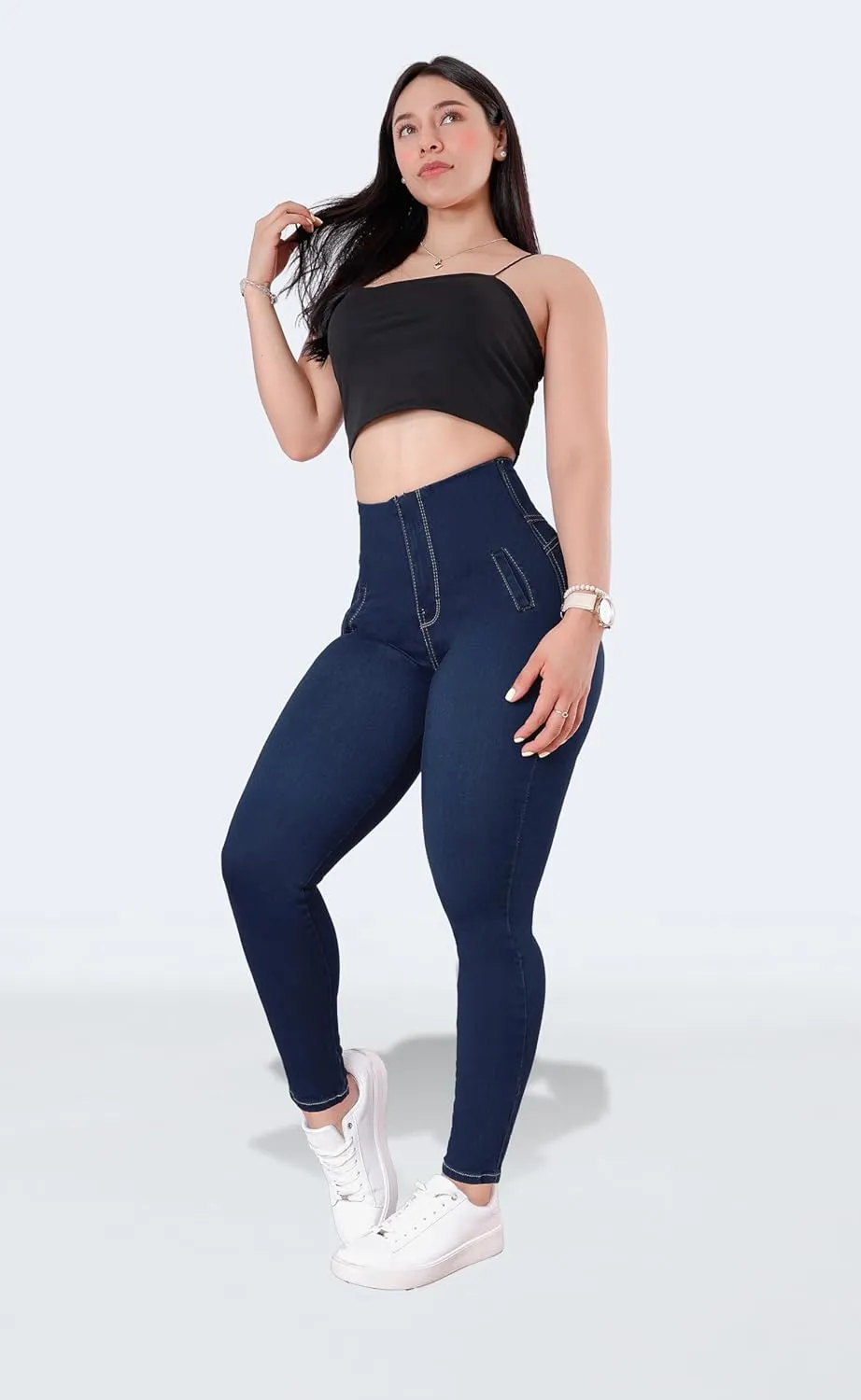 Colombian Stretch Denim Jeans: Butt-Lifting and Lipo High Compression Jeans