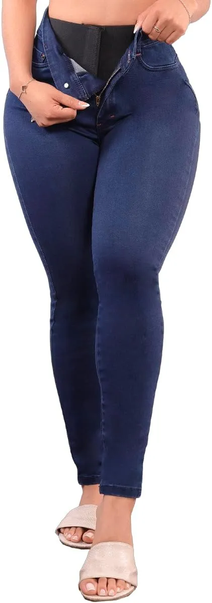 Colombian Stretch Denim Jeans: Butt-Lifting and Lipo High Compression Jeans