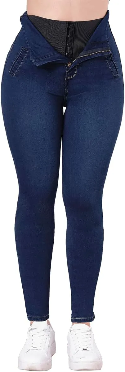 Colombian Stretch Denim Jeans: Butt-Lifting and Lipo High Compression Jeans
