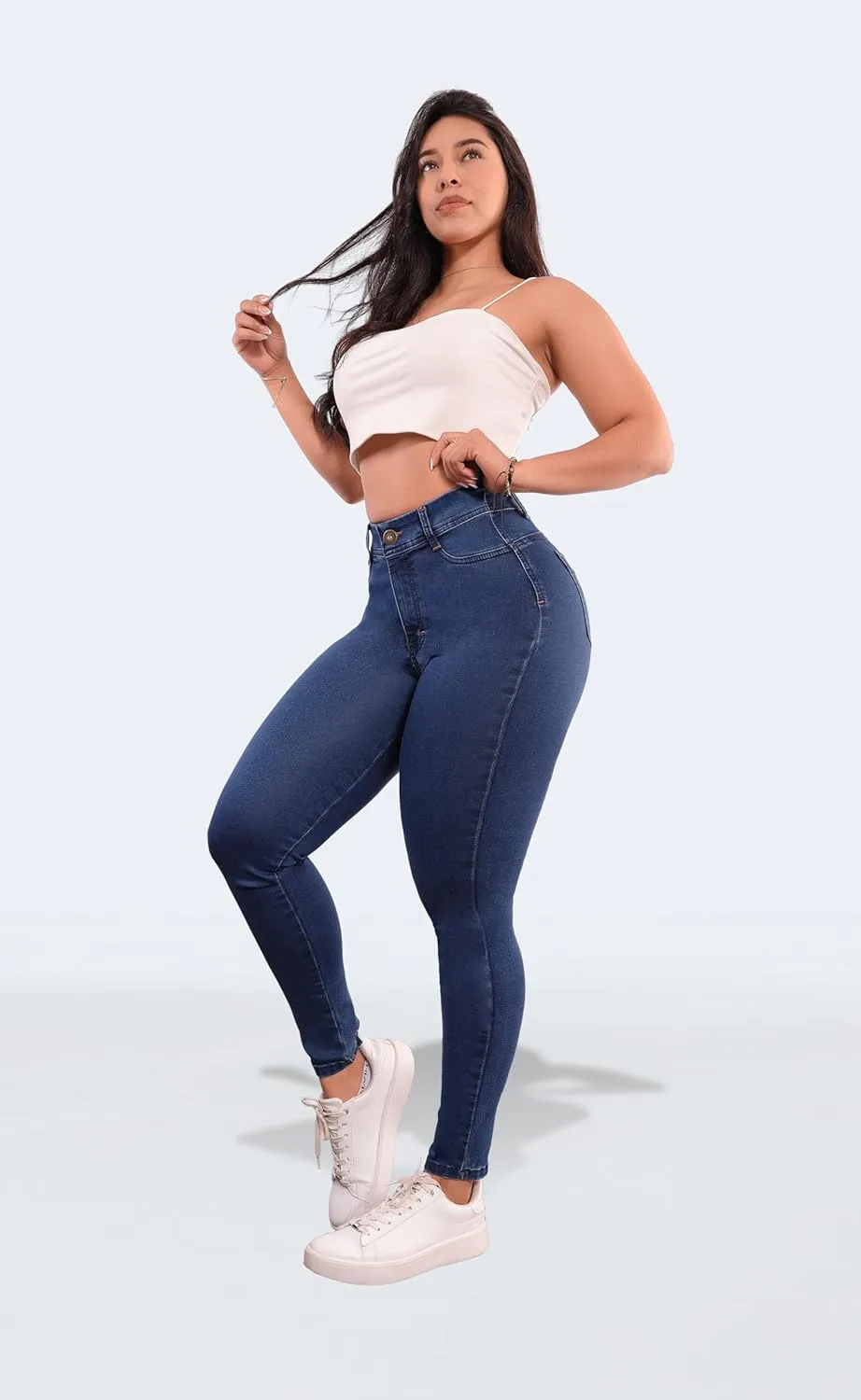 Colombian Stretch Denim Jeans: Butt-Lifting and Lipo High Compression Jeans