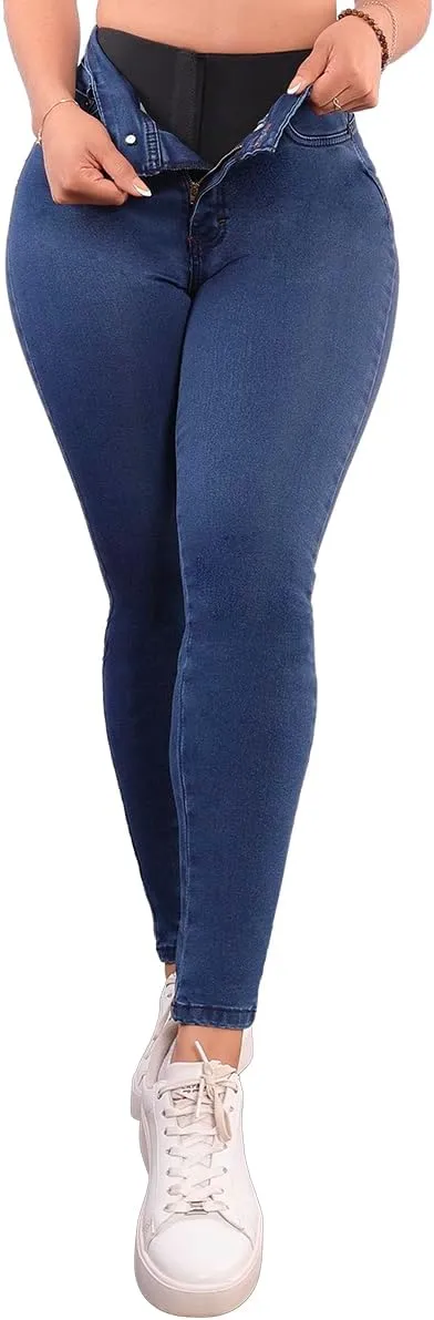 Colombian Stretch Denim Jeans: Butt-Lifting and Lipo High Compression Jeans