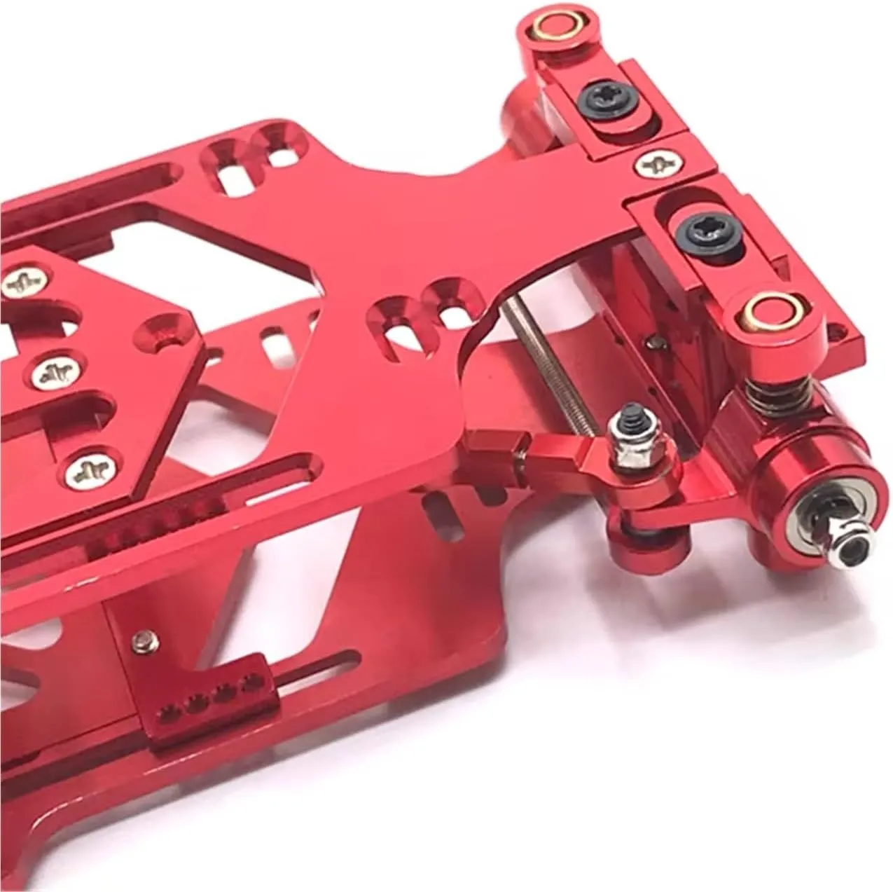 Compatible with WLtoys 284131 K969 K979 K989 K999 P929 P939 RC01 for Mini-Q for Mini-Z 1/28 RC Car Parts Metal Upgrade Front Steering Link RC Tie Link Rods(Red)