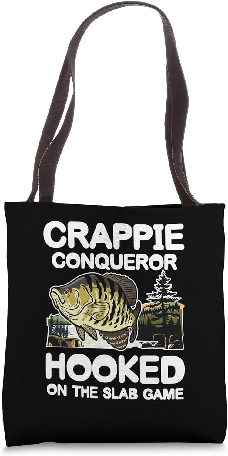 Crappie Conqueror Hooked On The Slab Game Tote Bag