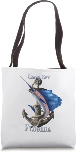 Crawl Key Florida Swordfish Marlin Ocean Fishing Tote Bag