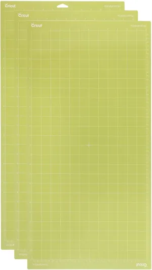 Cricut StandardGrip Machine Mats 12in x 24in, Reusable Cutting Mats for Crafts with Protective Film, Use with Cardstock, Vinyl and More, Compatible with Cricut Explore & Maker, (Green, 3 Count)