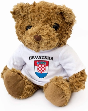 Croatia Flag - Adorable Lovely Soft Brown Teddy Bear - Gift Present