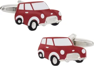 Cuff-Daddy Mini Cooper Cufflinks in Red with Presentation Gift Box | Gift Idea for Car Lovers Vehicle Cuff Links Classic Vintage Iconic Auto