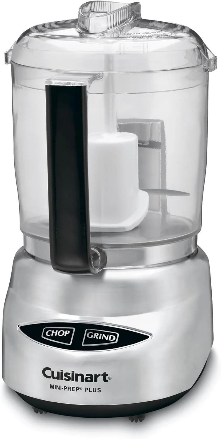 Cuisinart Mini Prep Plus Food Processor, 4 Cup, Brushed Stainless & Mesh Strainers, 3 Pack Set, CTG-00-3MS