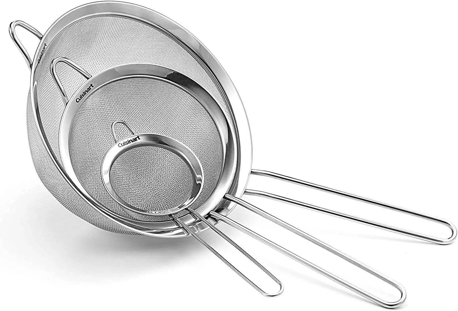 Cuisinart Mini Prep Plus Food Processor, 4 Cup, Brushed Stainless & Mesh Strainers, 3 Pack Set, CTG-00-3MS