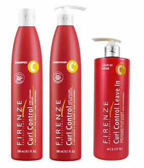 Curl Control with avocado extract Shampoo, Conditioner and Leave In Cream, Includes Gift bag