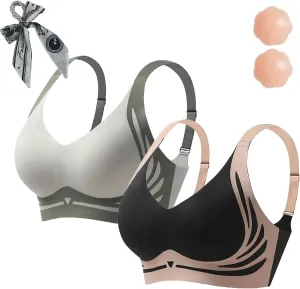 Currentlye Brassier, Currentlye Pro Bra, Sujetador Push Up Sin Aros,Anti-Sagging Wireless Push-Up Bra
