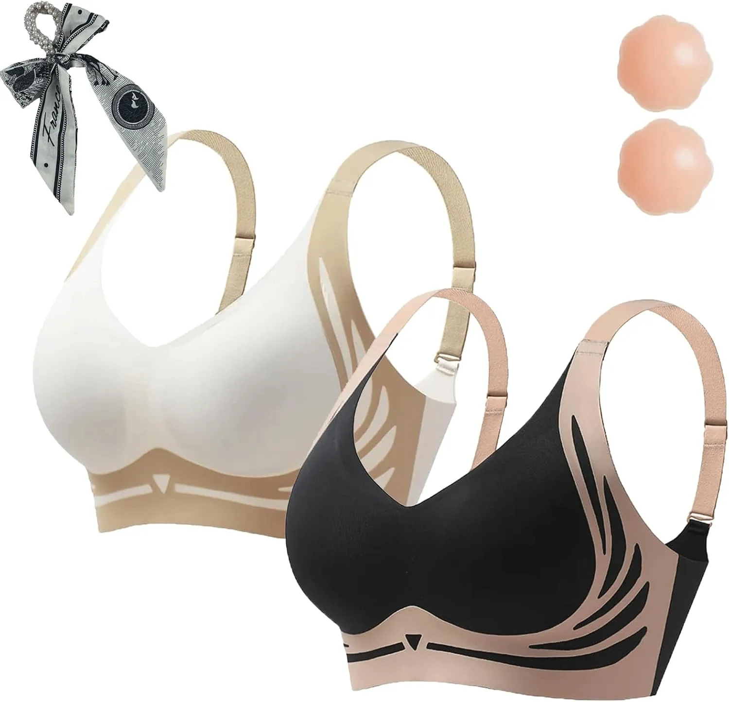 Currentlye Brassier, Currentlye Pro Bra, Sujetador Push Up Sin Aros,Anti-Sagging Wireless Push-Up Bra
