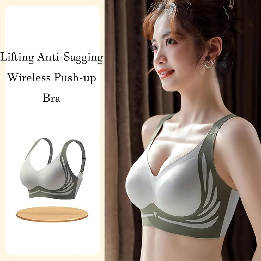 Currentlye Brassier, Currentlye Pro Bra, Sujetador Push Up Sin Aros,Anti-Sagging Wireless Push-Up Bra