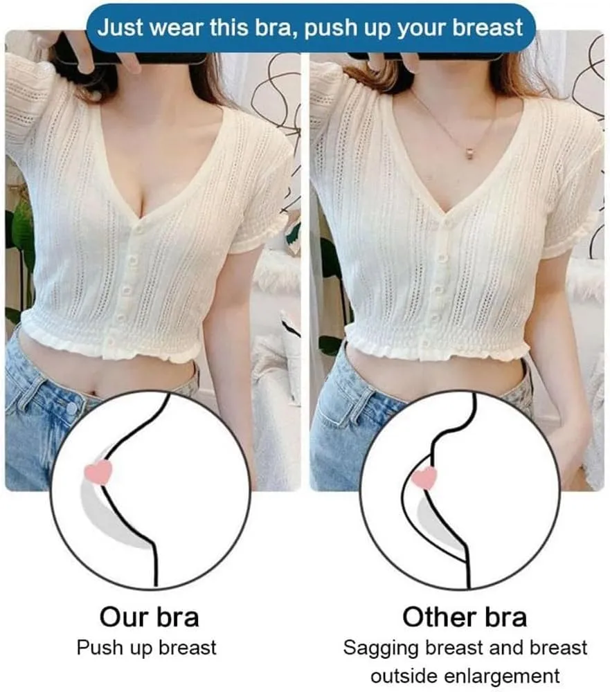 Currentlye Brassier, Currentlye Pro Bra, Sujetador Push Up Sin Aros,Anti-Sagging Wireless Push-Up Bra