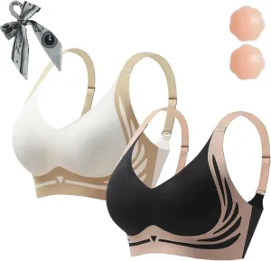 Currentlye Brassier, Currentlye Pro Bra, Sujetador Push Up Sin Aros,Anti-Sagging Wireless Push-Up Bra