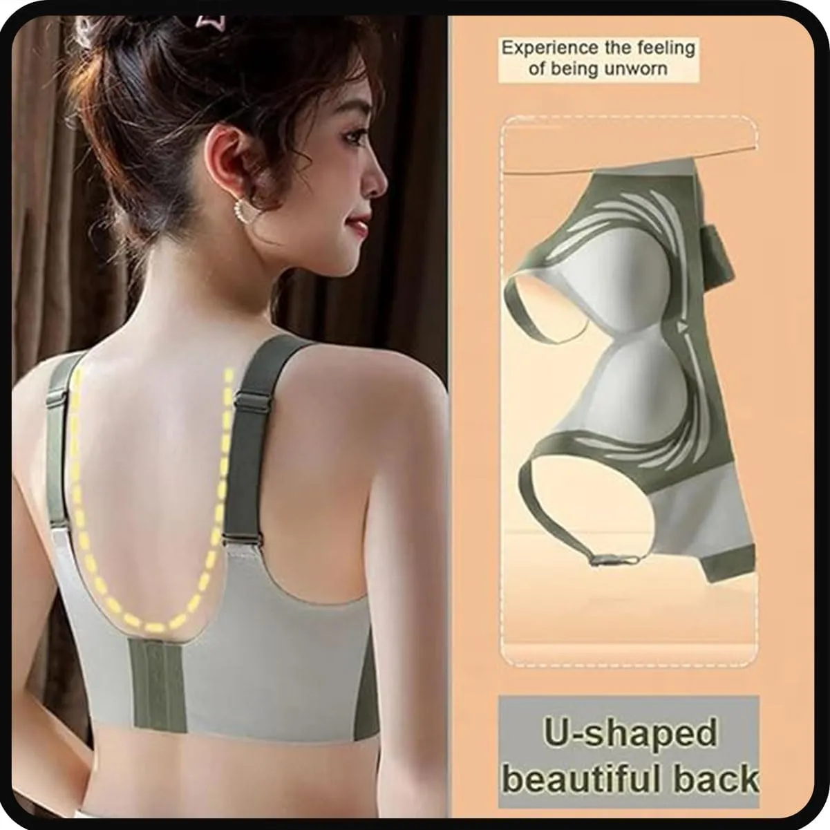 Currentlye Brassier Pro Push Up Bra, Front Closure for Elderly (2Pcs/B,XL(65-70kg))