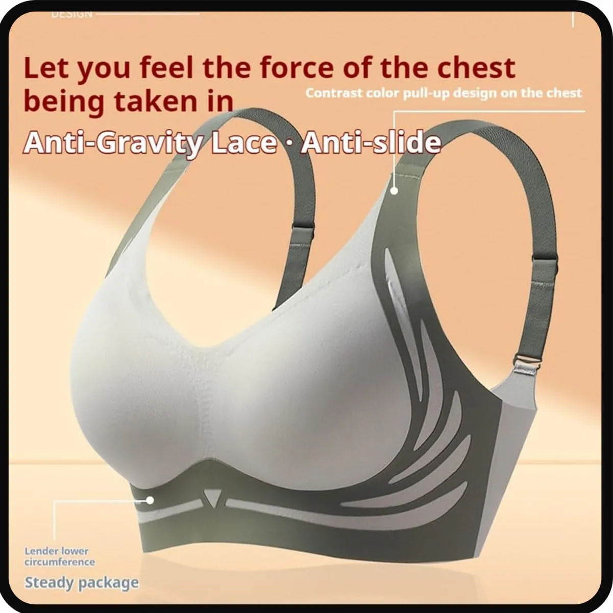 Currentlye Brassier Pro Push Up Bra, Front Closure for Elderly (2Pcs/B,XL(65-70kg))