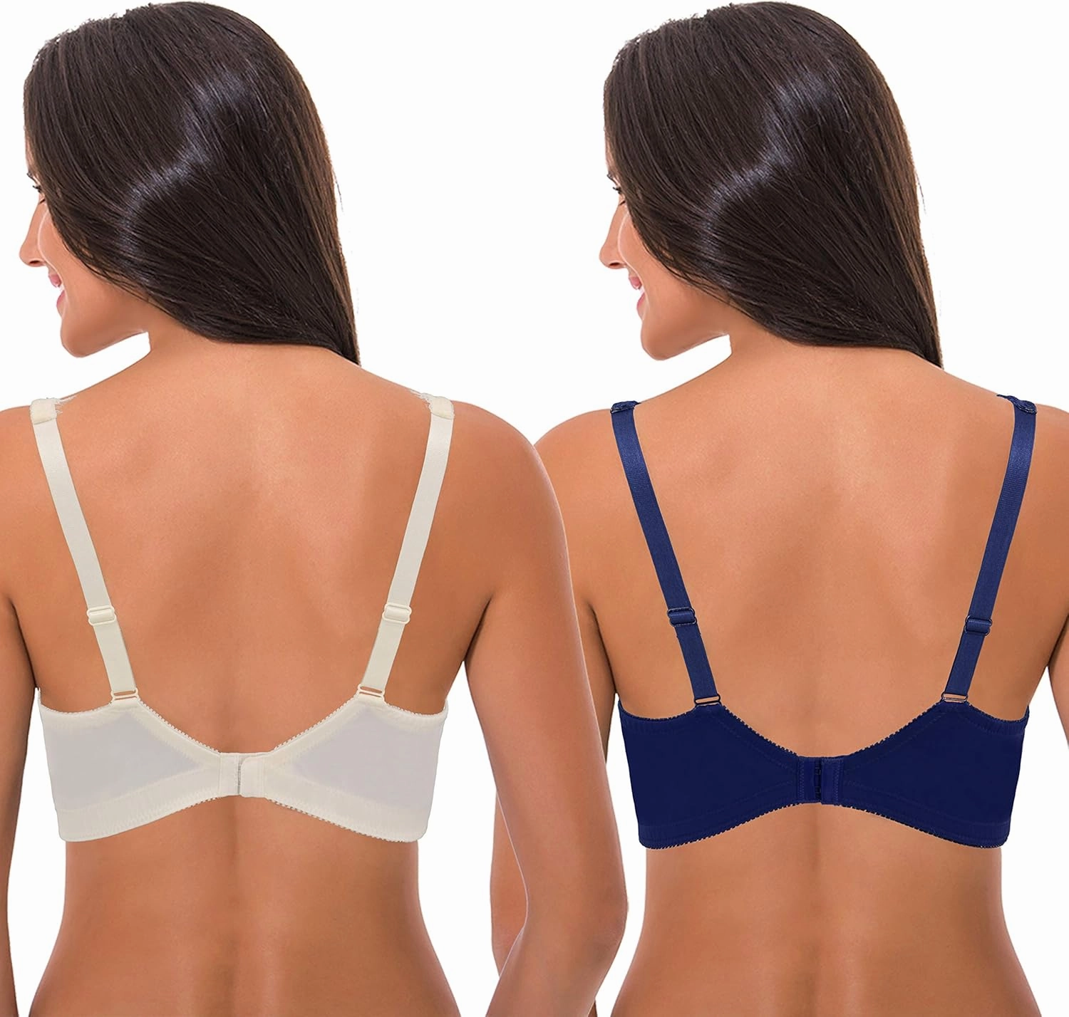 Curve Muse Women's Plus Size Minimizer Unlined Wireless Lace Full Coverage Bras