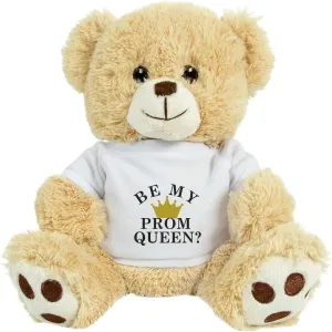 Customized Girl Be My Queen Prom Proposal: 10 Inch Teddy Bear Stuffed Animal