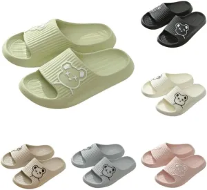Cute Bear Slippers For Women Summer Feeling Soft Platform Non-Slip Sandals Antislip Indoor Outdoor Slippers kawaii Gifts for Women Men