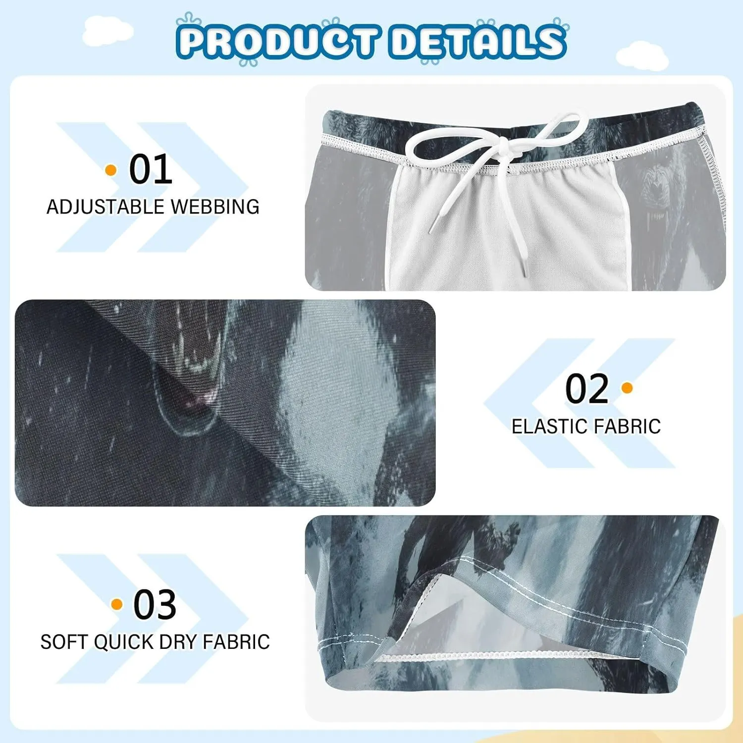Cute Pug Boys Board Shorts, Boy Toddler Swimsuit, Little Boy Swimsuit, Boys Beach Shorts