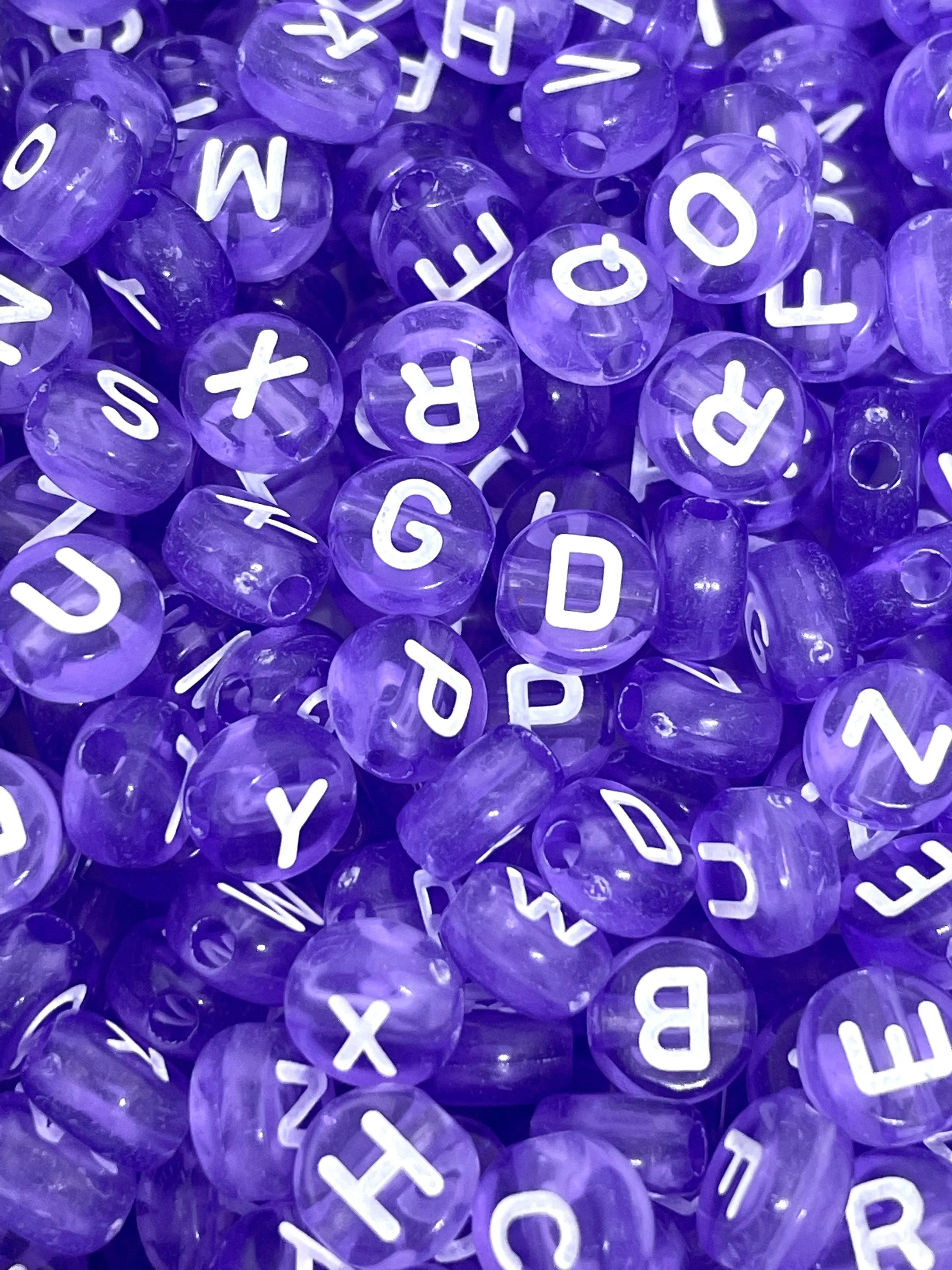 Cute Purple and Pink Letter Bead Mix, Pink Alphabet Beads for Bracelet, Coin Letter Beads, Initial Beads for Jewelry, DIY Jewelry, Rave Bead