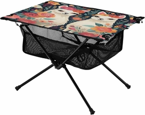 Cute Alpacas Portable Folding Camping Table, Compact Lightweight Beach Table with Carrying Bag for Outdoor Picnics, BBQs, Camp