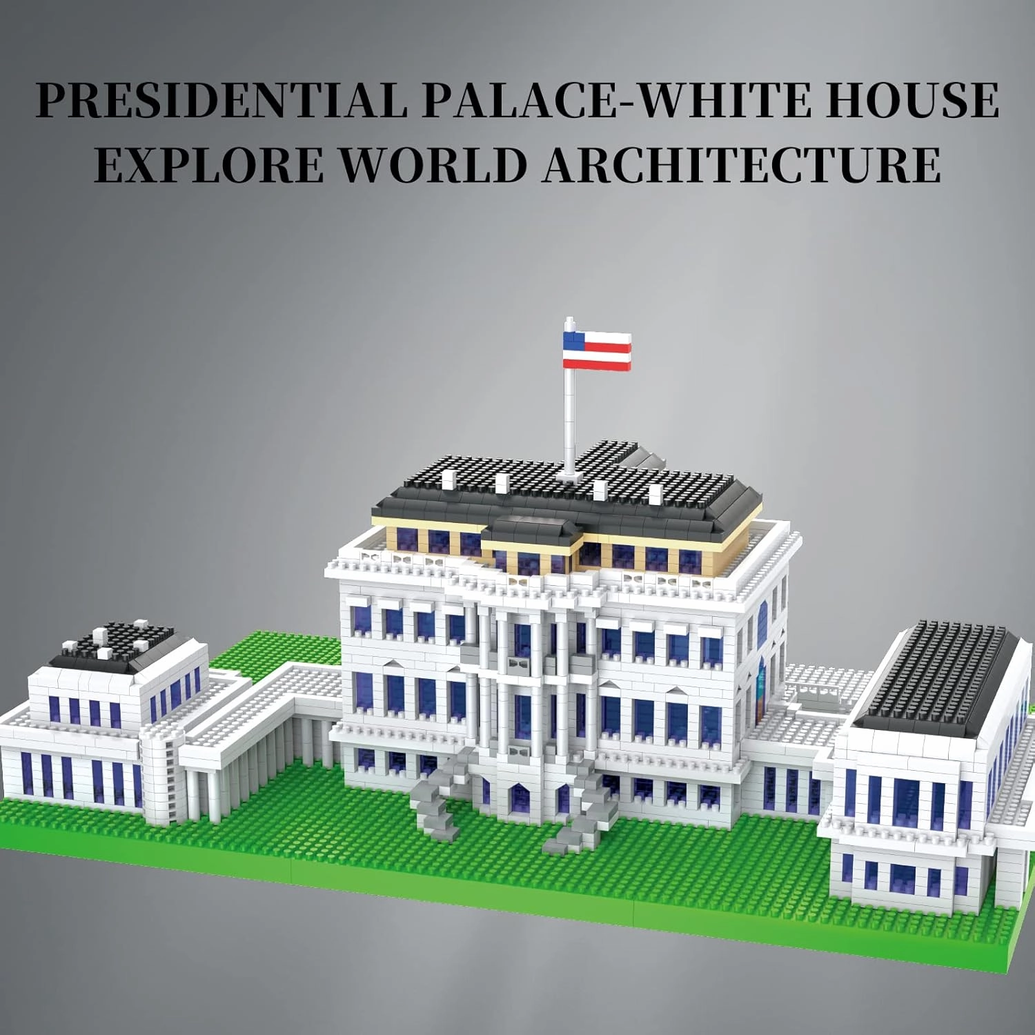 CuteMelon Micro Building Blocks The White House Architecture Set Mini Building Blocks Building Bricks Architecture Model Kit Micro Blocks Set Building Kit Gift for Age 14  Kids Teens and Adults