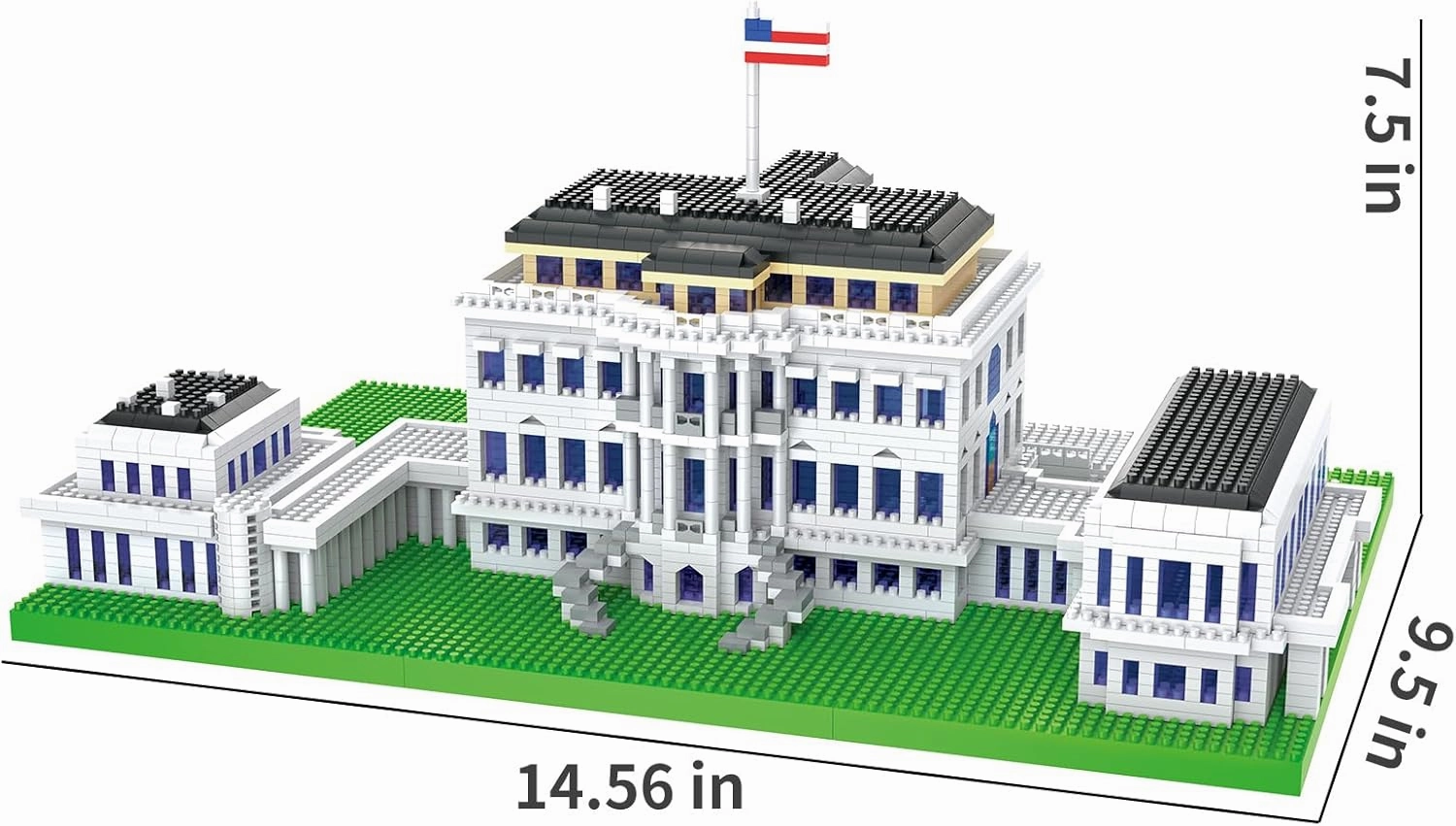 CuteMelon Micro Building Blocks The White House Architecture Set Mini Building Blocks Building Bricks Architecture Model Kit Micro Blocks Set Building Kit Gift for Age 14  Kids Teens and Adults