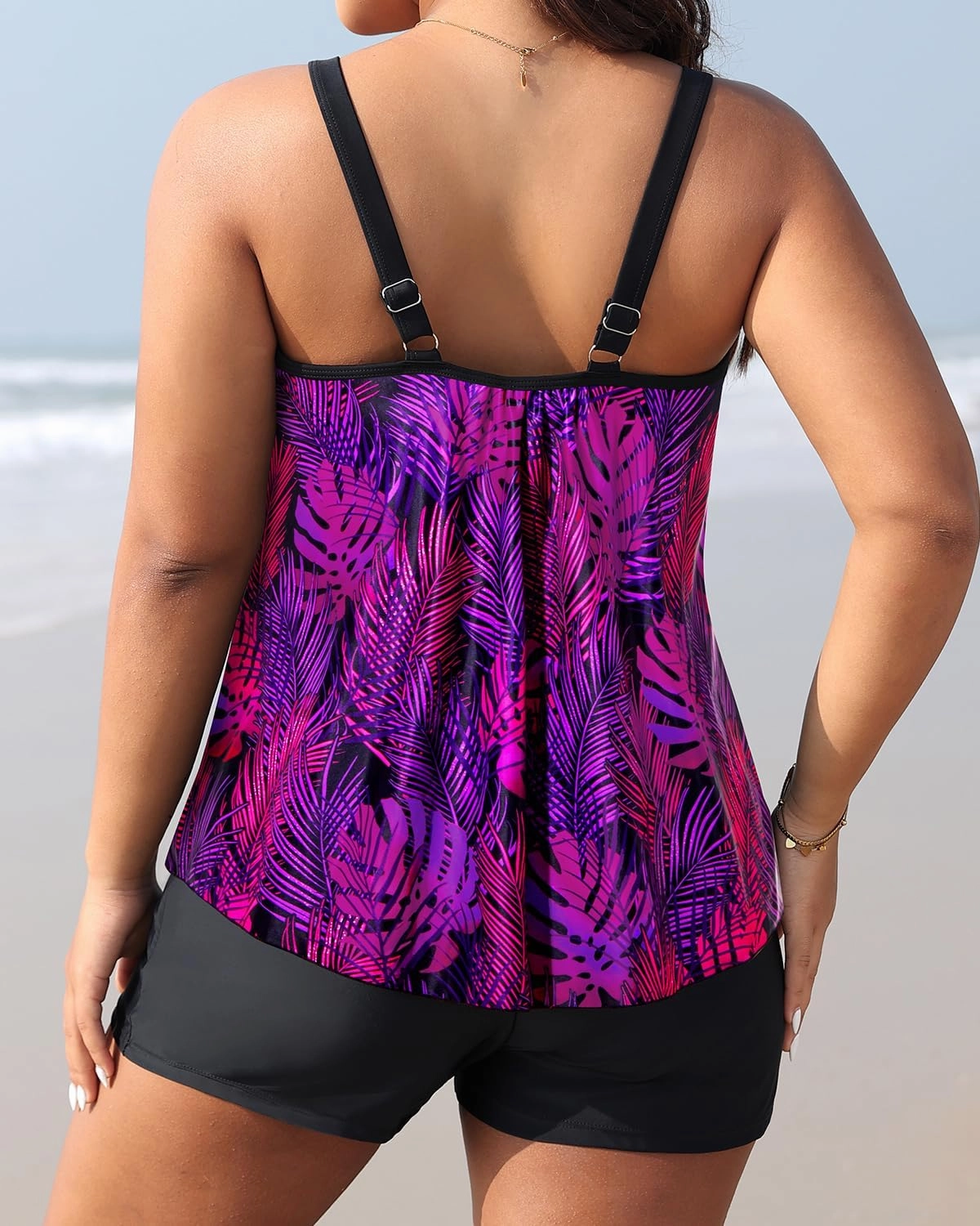 Daci Women Plus Size Tankini Swimsuit - 2 Piece Flowy Plus Size Bathing Suits and Shorts with Pockets 2025