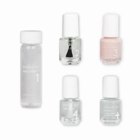 Dazzle Dry Mini Kit 4 Step System - Truth, a pale Himalayan salt pink. Semisheer cream. (5 Piece Kit / 5 Manicures)