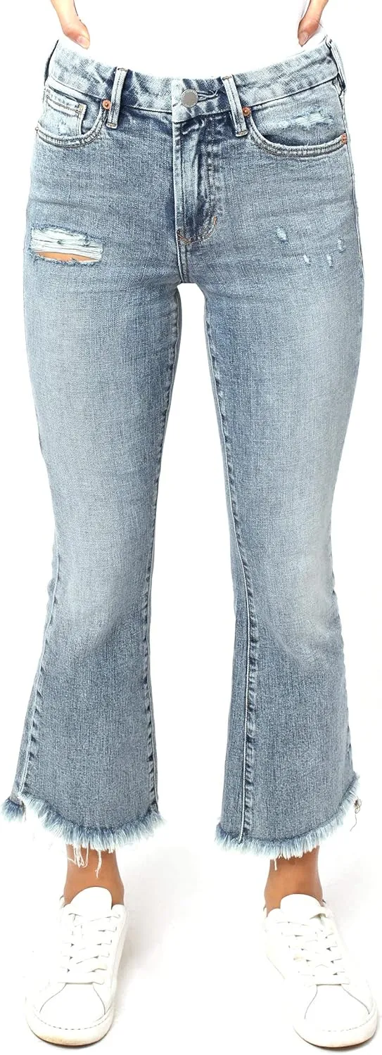 DEAR JOHN Jeanne Flare Women's Jeans Mid Rise Mid-Waisted