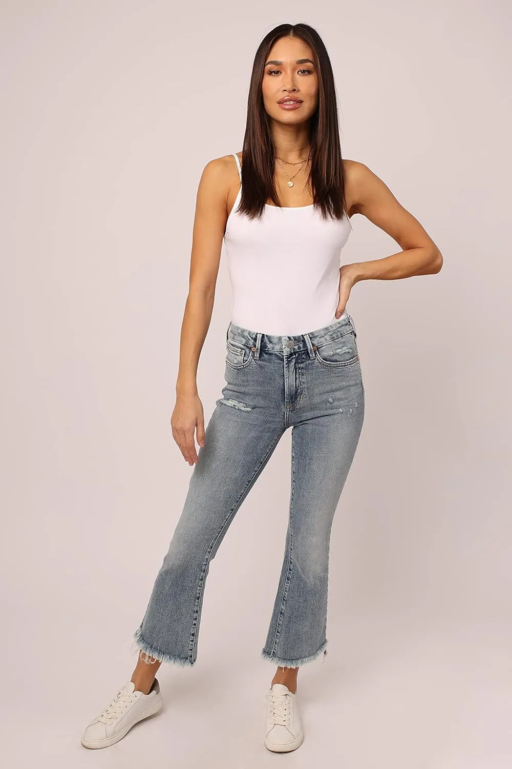 DEAR JOHN Jeanne Flare Women's Jeans Mid Rise Mid-Waisted