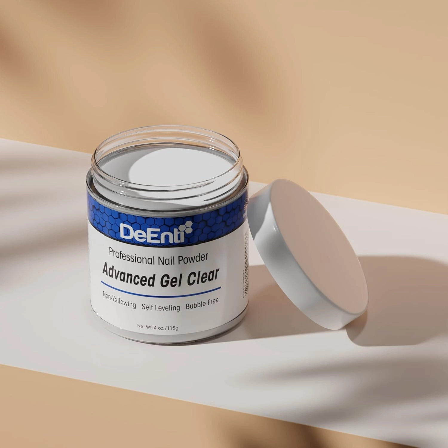 DeEnti Acrylic Nail Powder, 4oz Crystal Clear Acrylic Powder Dip for Nails, Long Lasting Salon Quality, Bubble Free Professional Manicures, Fake Nails, Carving & Extensions