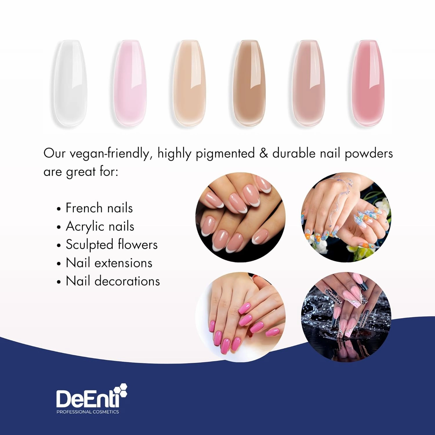 DeEnti Acrylic Nail Powder, 4oz Dark Pink Acrylic Powder Dip for Nails, Long Lasting Salon Quality, Bubble Free Professional Manicures, Fake Nails, Carving & Extensions