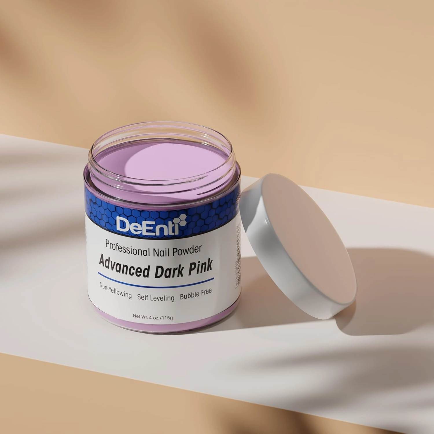 DeEnti Acrylic Nail Powder, 4oz Dark Pink Acrylic Powder Dip for Nails, Long Lasting Salon Quality, Bubble Free Professional Manicures, Fake Nails, Carving & Extensions