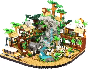 Desert Micro Building Blocks Zoo Sets with Lions Elephants Zebras Zoological Wildlife Animals Park Building Kit Ideals Toy Present for Adults and Kid Age of 14  4800PCS
