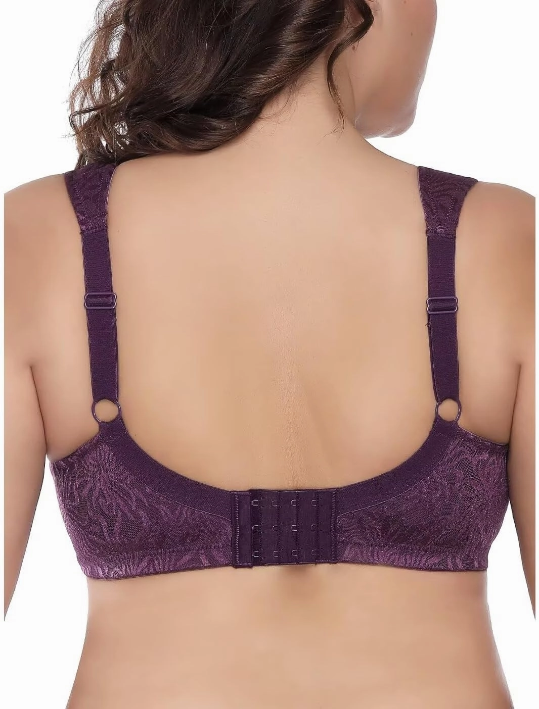 Deyllo Women's Full Coverage Plus Size Comfort Minimizer Bra Wirefree Non Padded