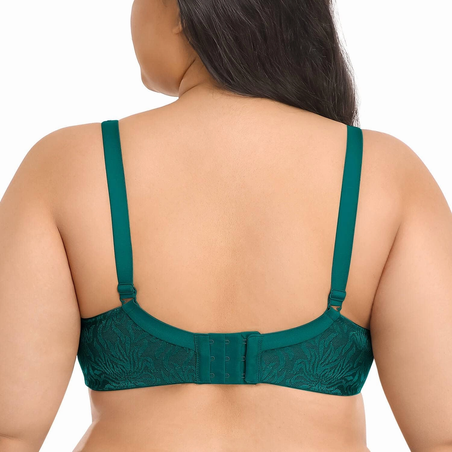 Deyllo Women's Full Coverage Plus Size Comfort Minimizer Bra Wirefree Non Padded