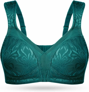 Deyllo Women's Full Coverage Plus Size Comfort Minimizer Bra Wirefree Non Padded