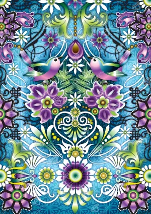 Diamond Art Club SQUARES Copeton Flores Lilac