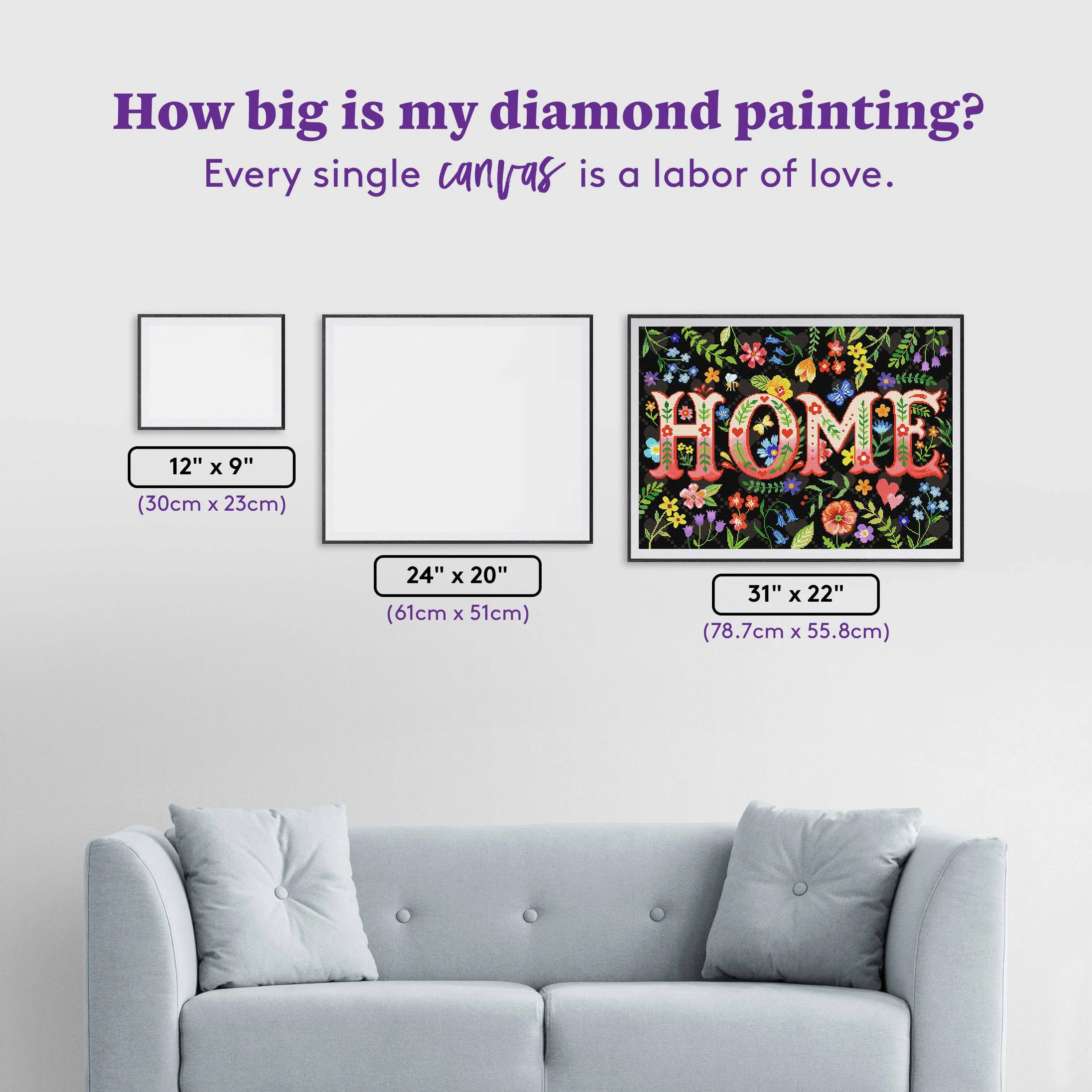 Diamond Art Club SQUARES The Word is Home