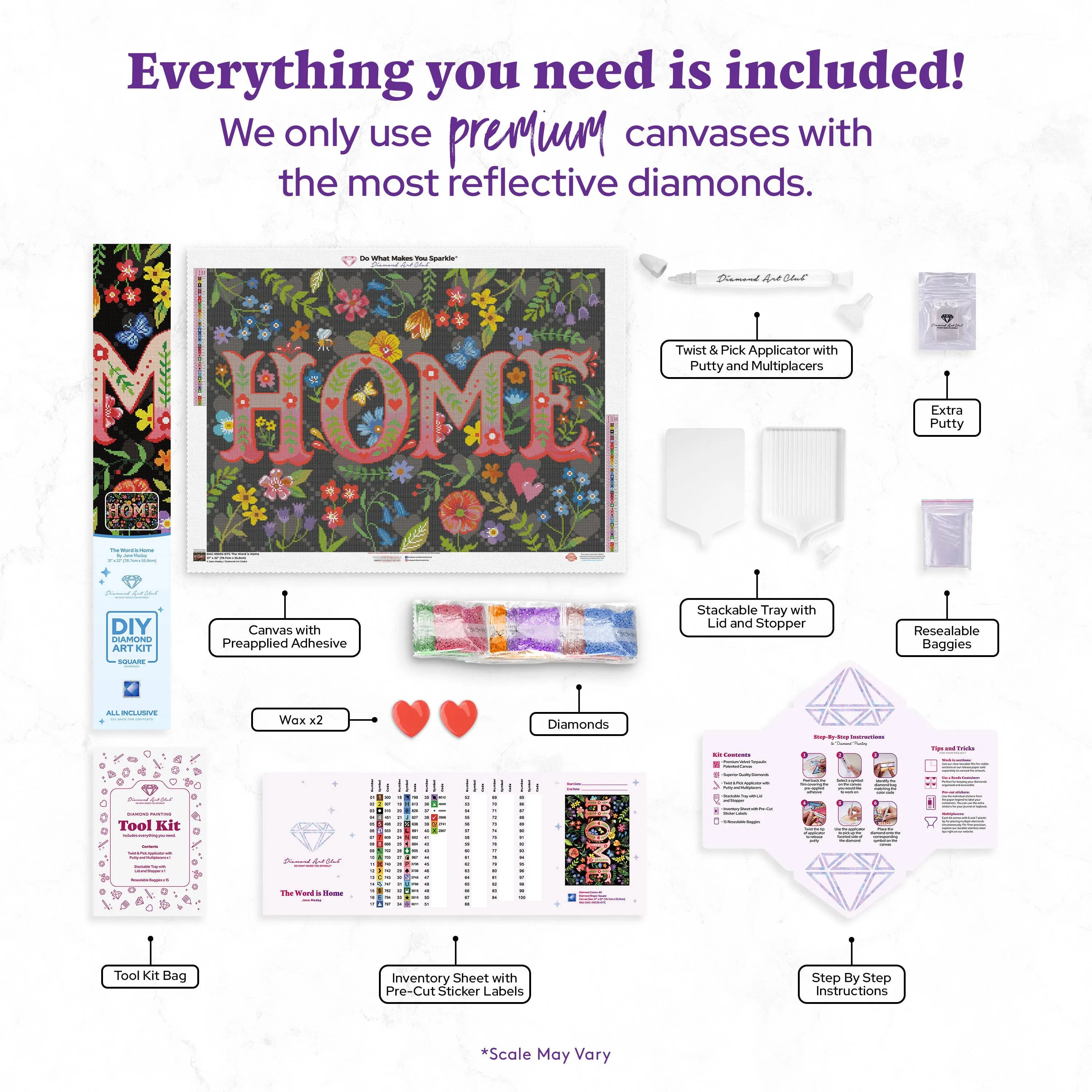Diamond Art Club SQUARES The Word is Home