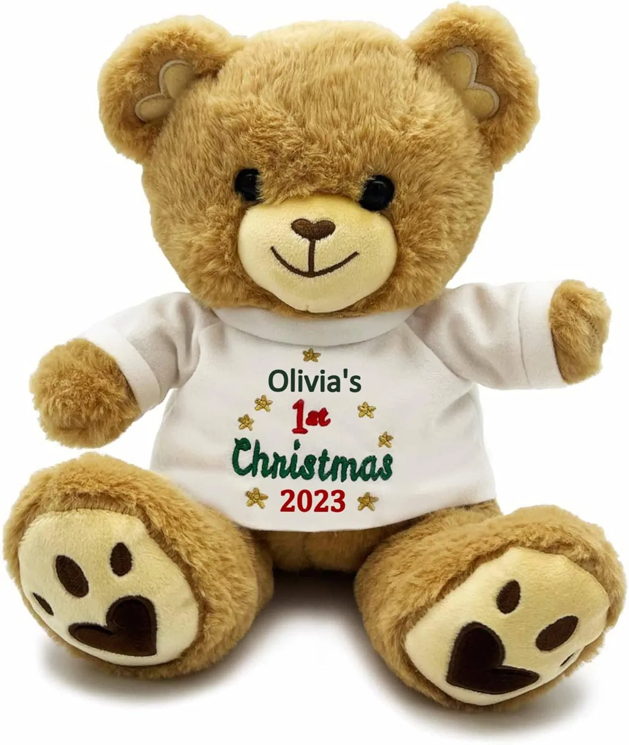 DIBSIES Personalized Baby's 1st Christmas Teddy Bear - 12"