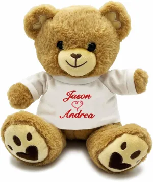 DIBSIES Personalized Teddy Bear (You and I Two Names)